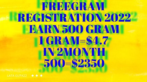 HOW TO REGISTER ON GRAM FREE