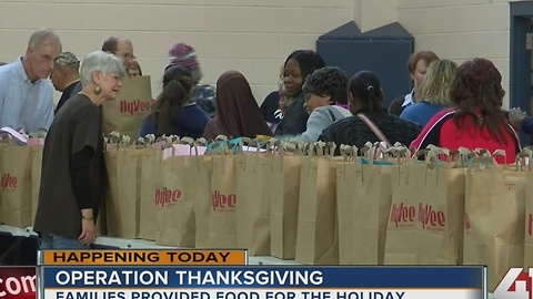 Operation Thanksgiving: Families provide food for the holiday