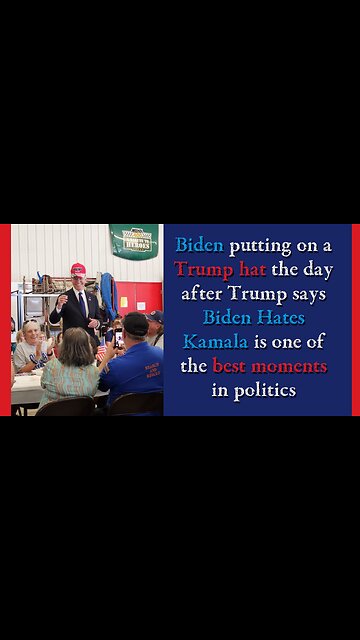 ❗ Biden donning MAGA Hat 🤣 after Trump says Biden hates Kamala ❗