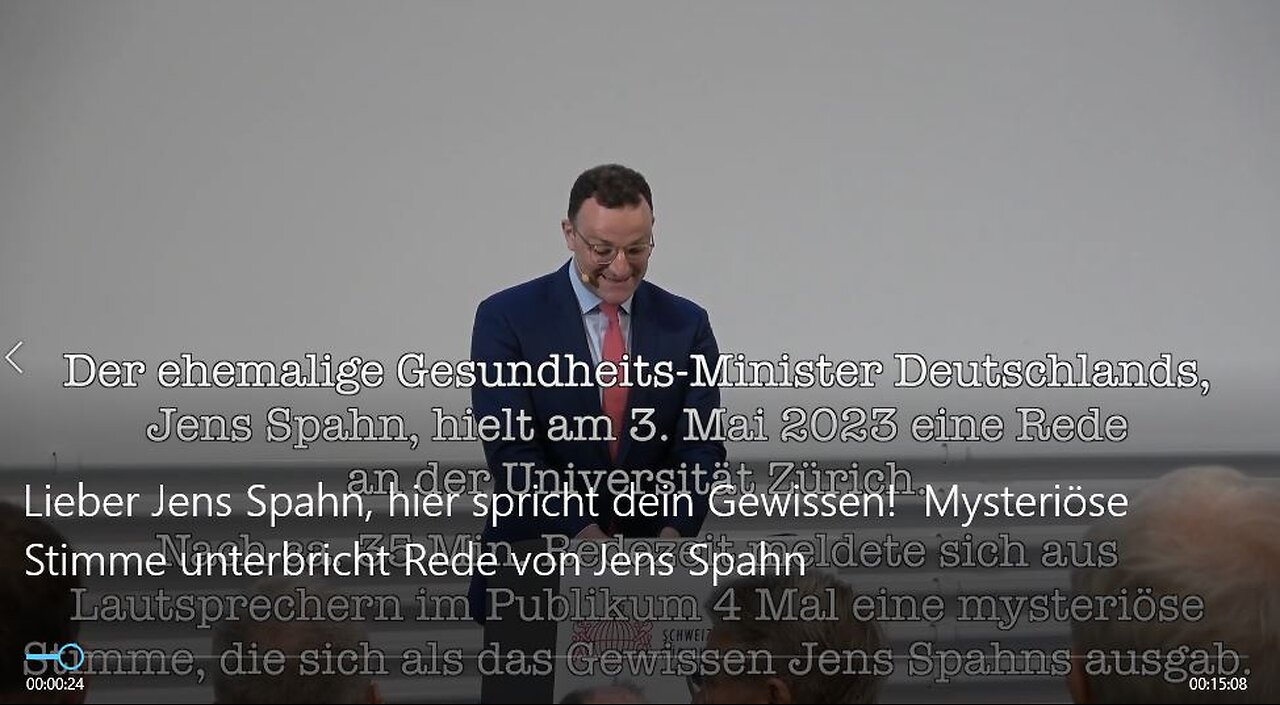 Misteriöse Stimme unterbricht Politiker Jens Spahn