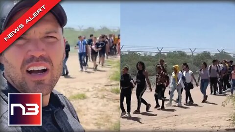 MASSIVE LINE Of Illegals Spotted Doing Something Sick While Entering The US