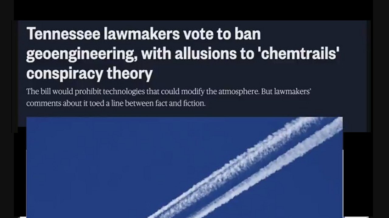 The Government Is Setting Obvious Traps! Tennessee Is Now 'Banning Chemtrails'!