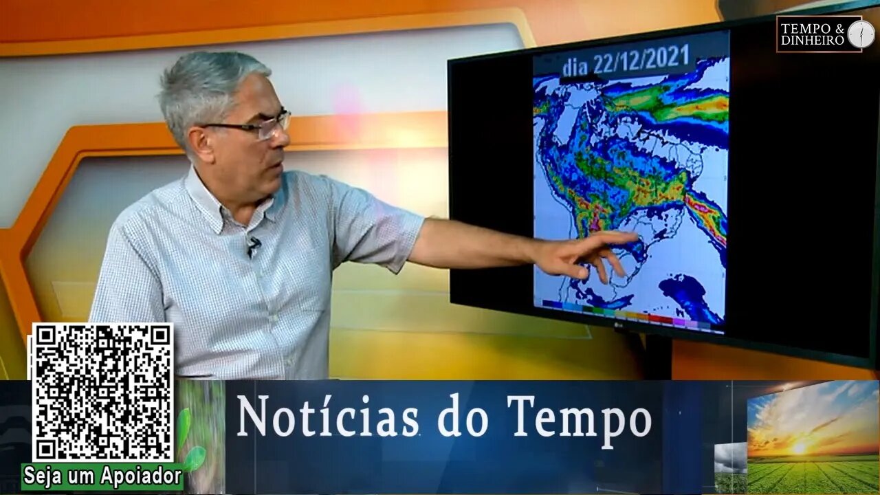 Previsão de fortes chuvas no centro-norte e irregulares no Sul e NE do País.