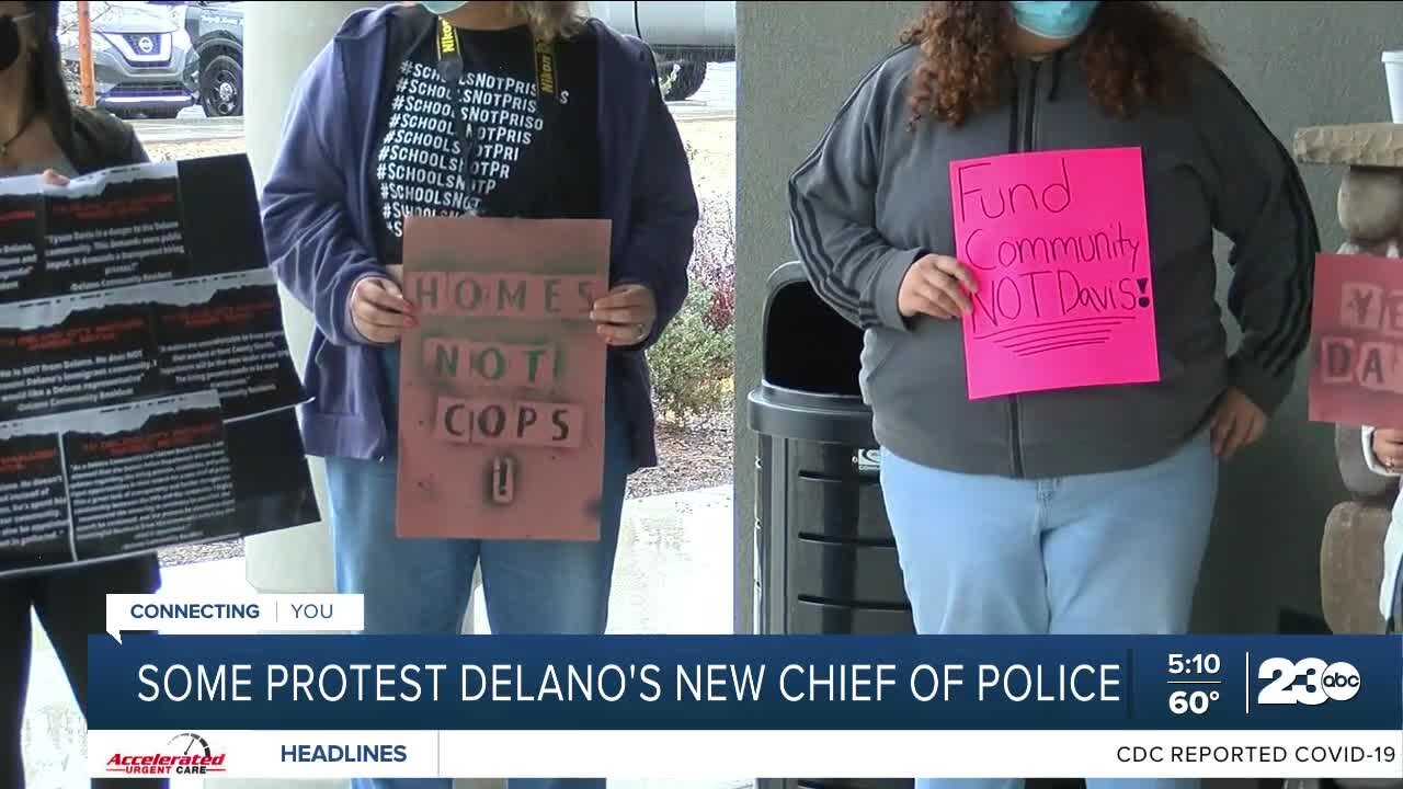Some residents protest Delano's new chief of police