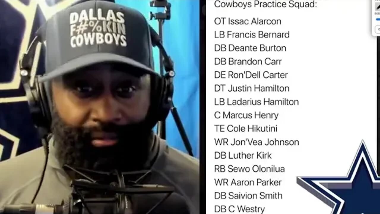 The Dallas Cowboys 2020 Practice Squad & Malik Turner Thoughts | Facebook Live Show