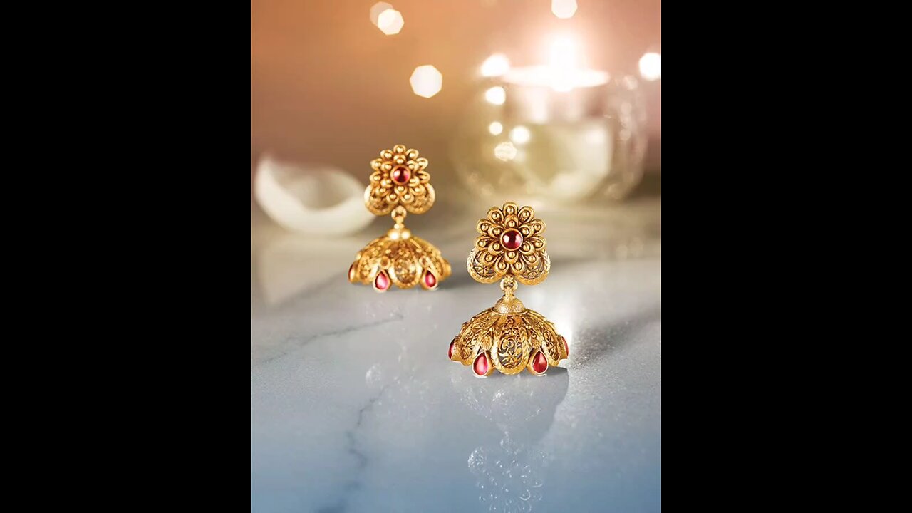 gold jhumka design #