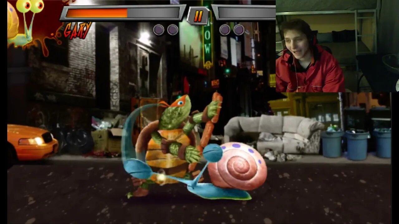 Michelangelo VS Gary The Snail In A Nickelodeon Super Brawl 3 Just Got Real Battle With Commentary