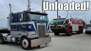 Oshkosh Striker 3000 Unloaded In Florida By Cabover Peterbilt - 048