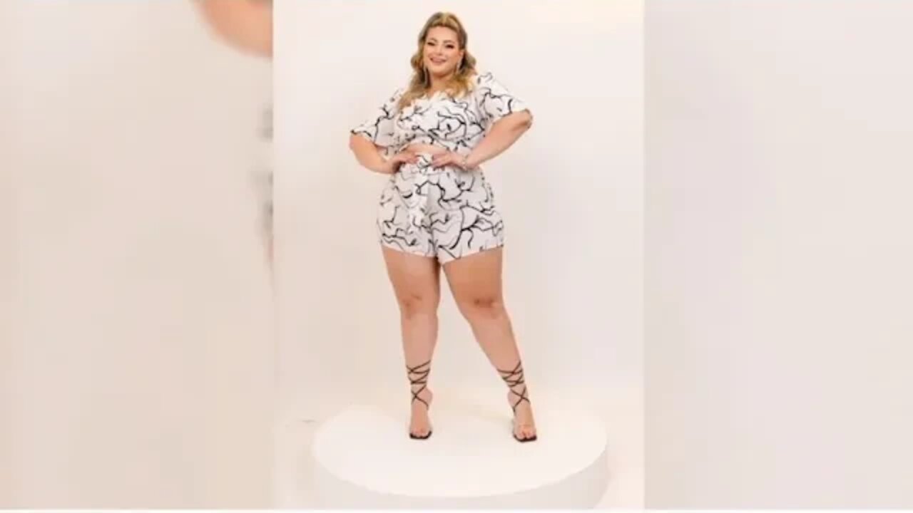 🛑 PLUS SIZE CONJUNTO SHORT E CROPPED MODA MAIOR