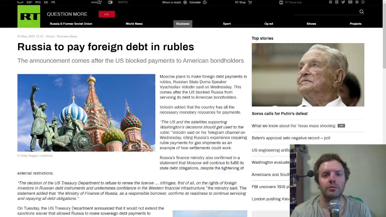 Russia to pay foreign debt in rubles