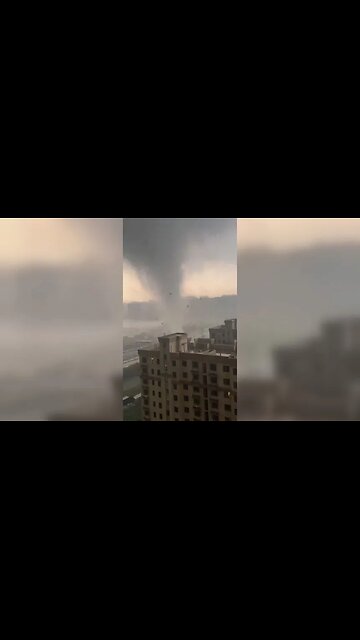 Frightening video of tornado occurred in the region of Dongming, Shandong Province, China