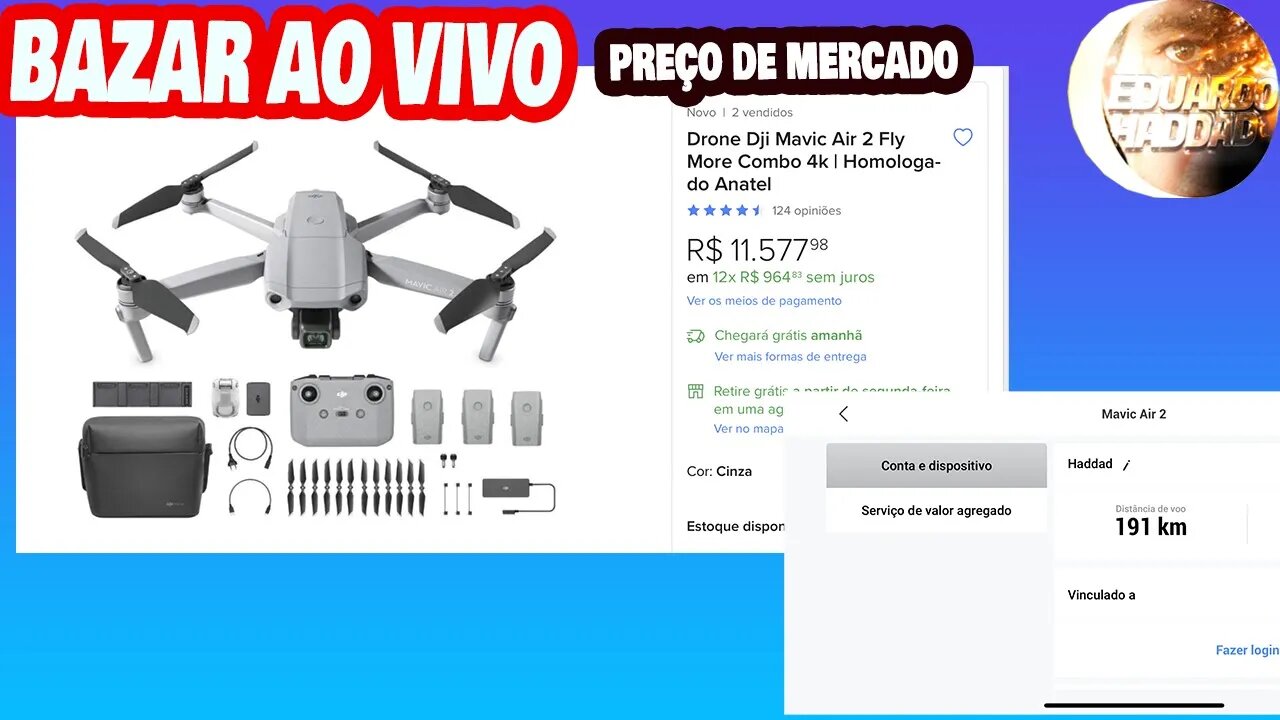 BAZAR LIVE 2 - MAVIC AIR 2 PELA METADE DO PREÇO