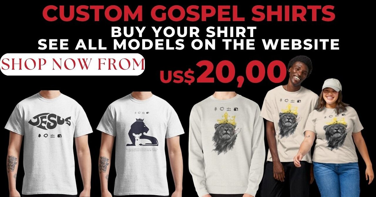 Various models of Shirts, Sweatshirts, Caps Gospel