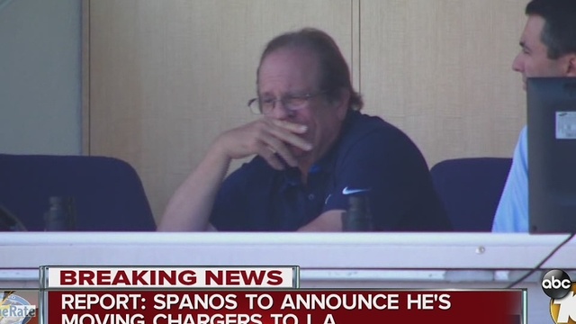 Report: Spanos to announce he's moving Chargers to Los Angeles