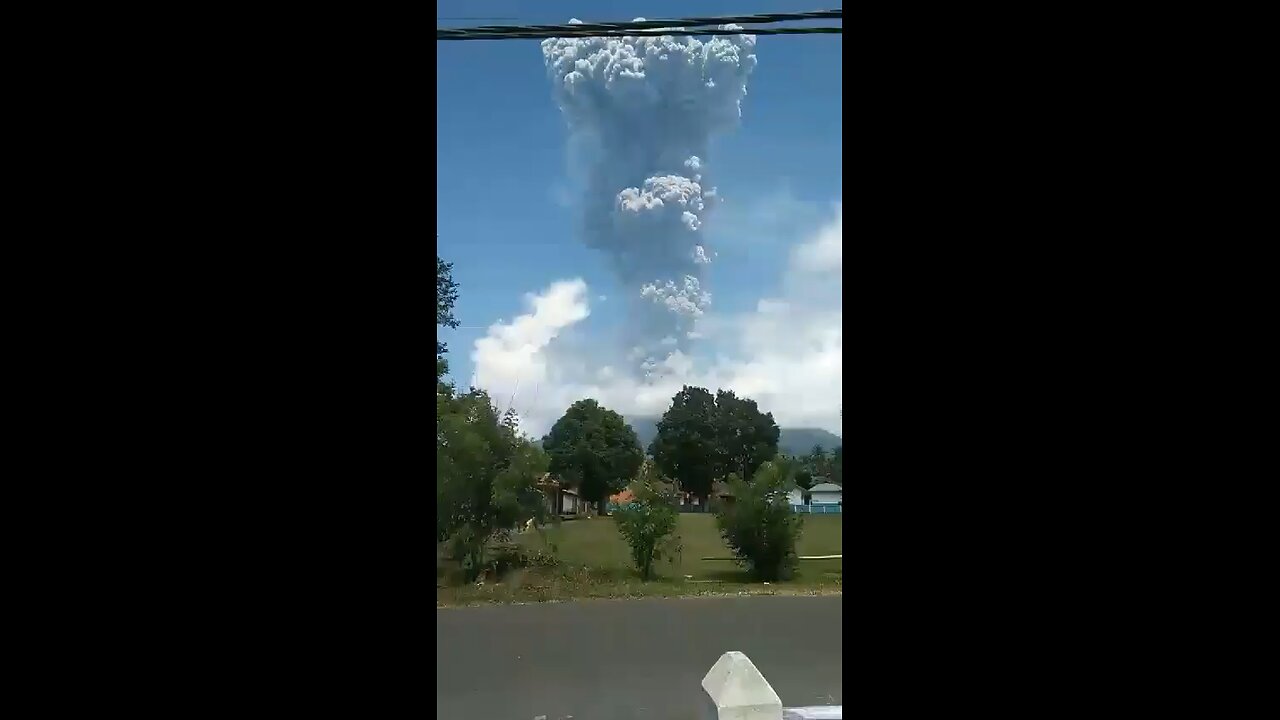 Mount Ibu, a volcano located in eastern Indonesia, emitted ash five kilometers high