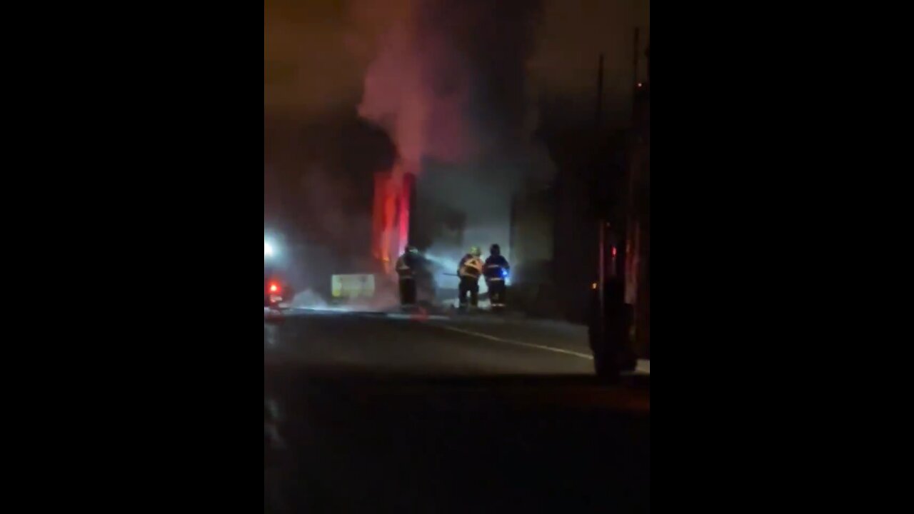 Trailer Fire On Highway 11 Longlac