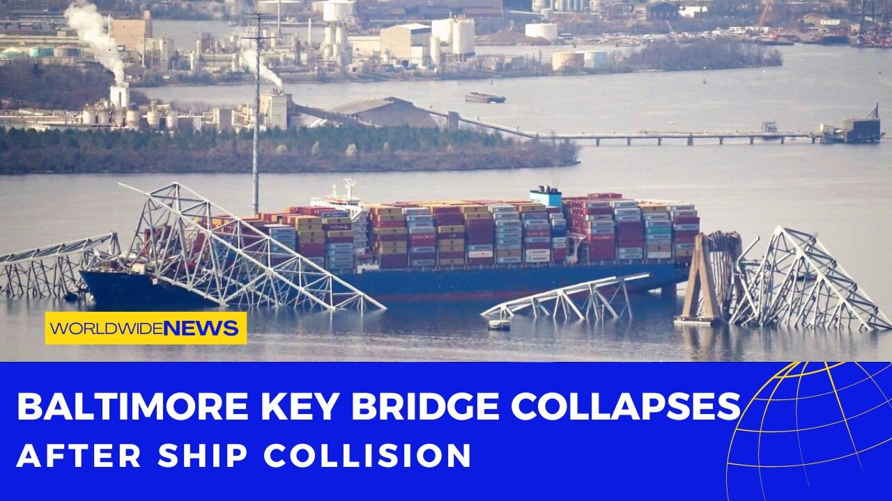 Baltimore Key Bridge Collapses After Ship Collision
