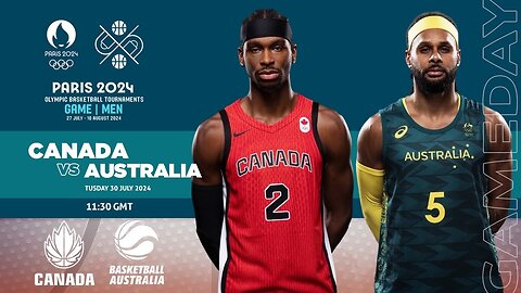 Live Olympic Basketball: Canada Vs Australia|| 2024 Paris Olympics