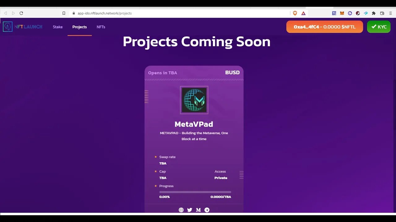 Prepare For Metavpad Launch On NFTLaunch. How To Participate In Nftlaunch IDO & earn ETH. How To KYC