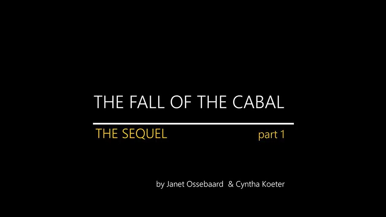 THE SEQUEL TO THE FALL OF THE CABAL - PART 1, The Birth of the Cabal