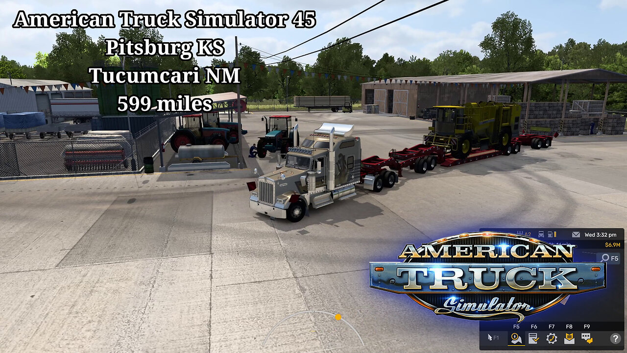 American Truck Simulator 45, Pitsburg KS, Tucumcari NM, 599 miles