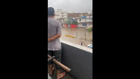 Heavy rain in pink city jaipur 🌧️ ☔️