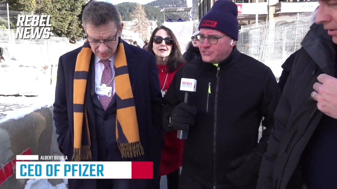 Rebel News confronting CEO Pfizer Albert Bourla