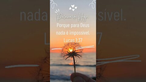 Para Deus tudo é possível