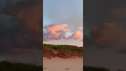 Colourful sunset at the beach