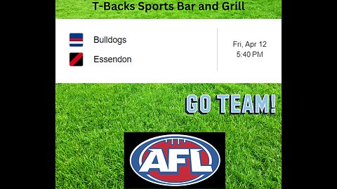 T-Backs Sports Bar and Grill Sports Schedule and Chicken Fajitas special for Friday April 12, 2024