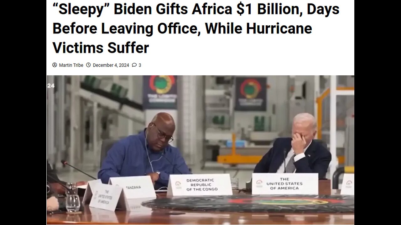 Joe Biden Falls Asleep While at Africa Summit