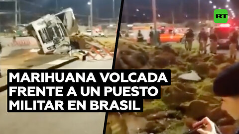 Camión que transportaba una tonelada de marihuana se vuelca en Brasil