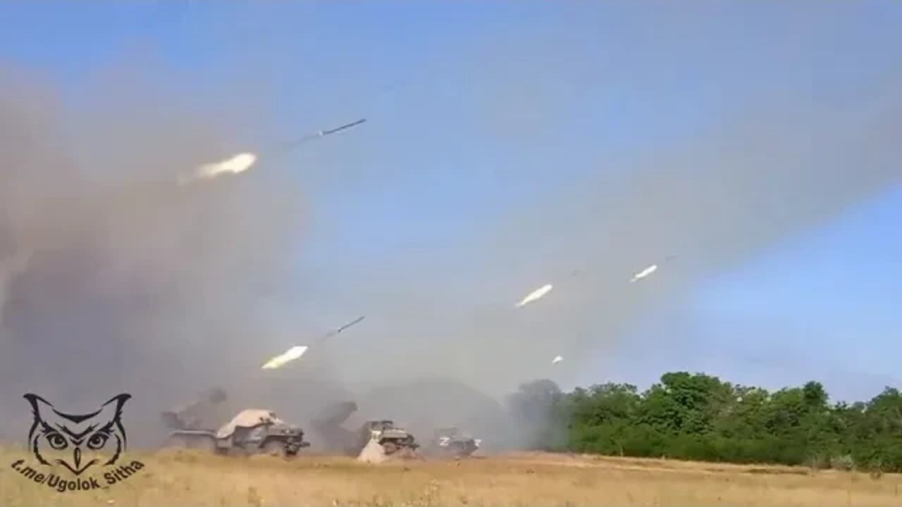 September 2022 The work of the MLRS GRAD battery on the positions of Ukrainian militants