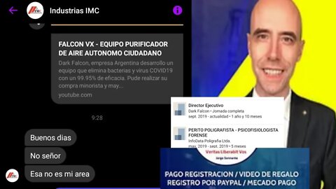 Me respondieron de industrias IMC!!! - Jorge Sonnante MIENTE NUEVAMENTE!!