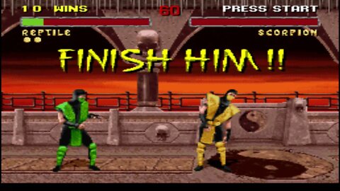 [Replay] Mortal Kombat II (SNES) - Reptile - Very Hard - No Continues