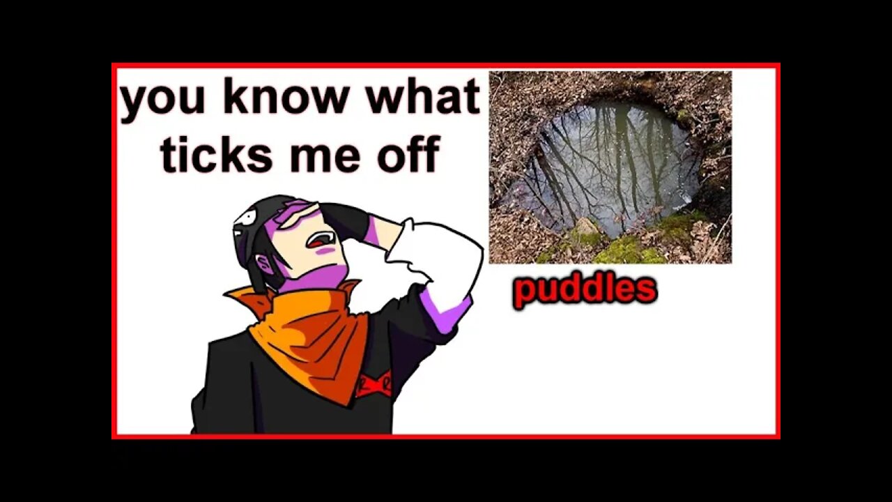 you know what ticks me off - puddles