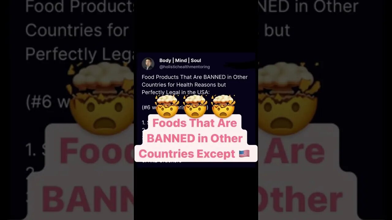 These Foods Are BANNED in Other Countries Except USA! Subscribe to PPNutra