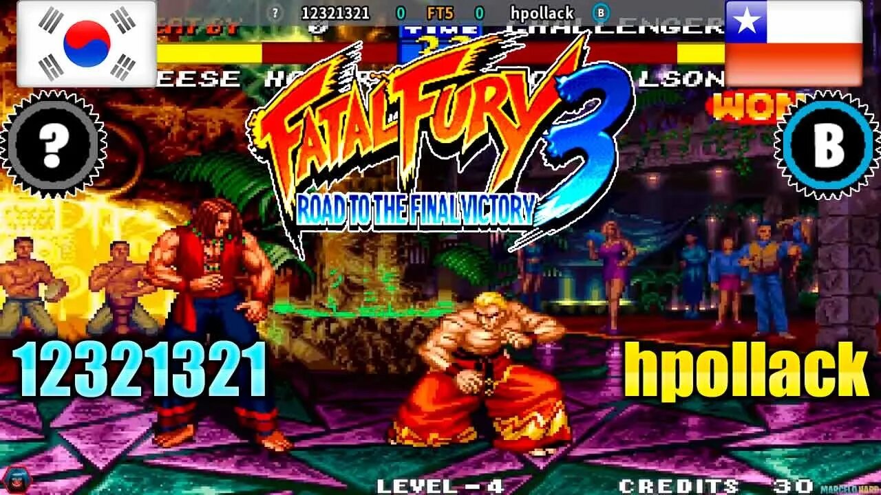 Fatal Fury 3 (12321321 Vs. hpollack) [South Korea Vs. Chile]