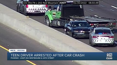 Teen driver arrested after wrong-way incident on Loop 202