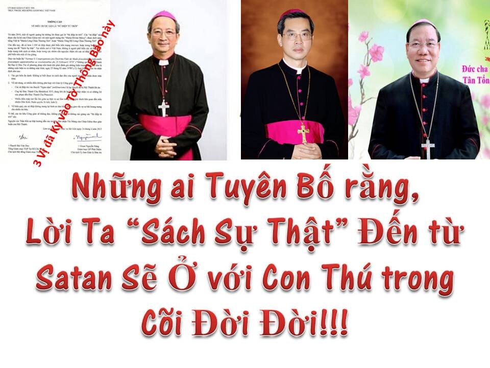 Sách ST TĐ 801,17 Những ai nói rằng Lời Ta xuất phát từ Satan sẽ ở với satan đời đời, kẻ giả hình.