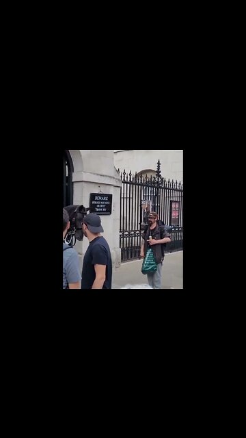 Drunk man horse Guards parade part 1