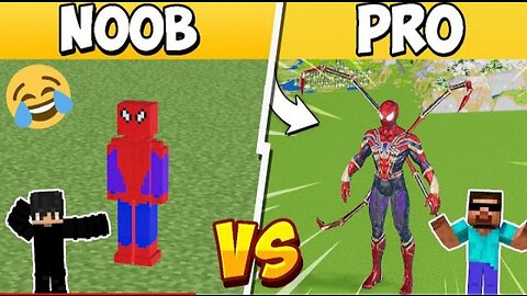 Noob VS Pro | Spider Man Battle Challenge | Minecraft World