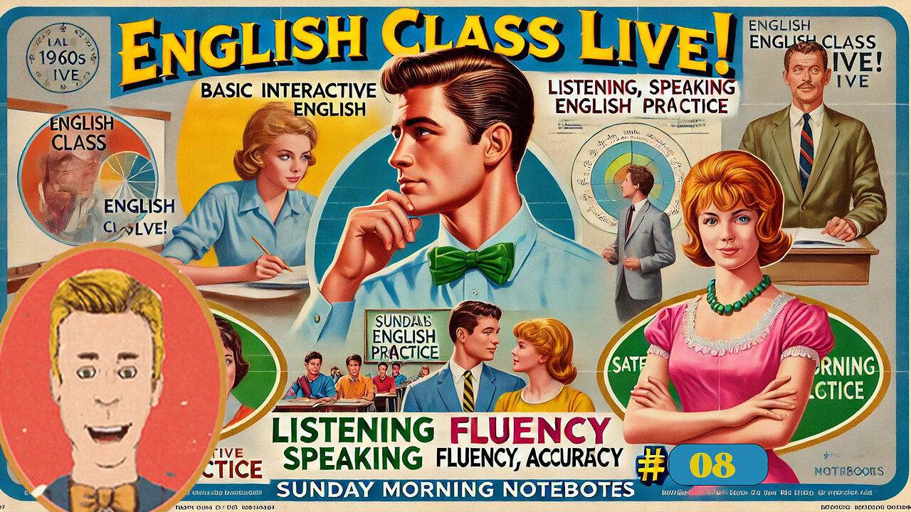 Basic English Class #8 LIVE! Practice Basic English listening speaking fluency