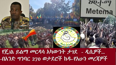 የጄ/ል ይልማ መርዳሳ አካውንት ታገደ-በአንድ ግንባር ብቻ 271 ወታደሮች ከዱ-ዲሲዎች..የአሁን መረጃዎችNov 4,2024
