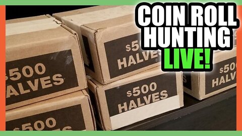 SEARCHING FOR RARE MONEY FROM THE BANK - COIN ROLL HUNTING FOR SILVER HALF DOLLARS!