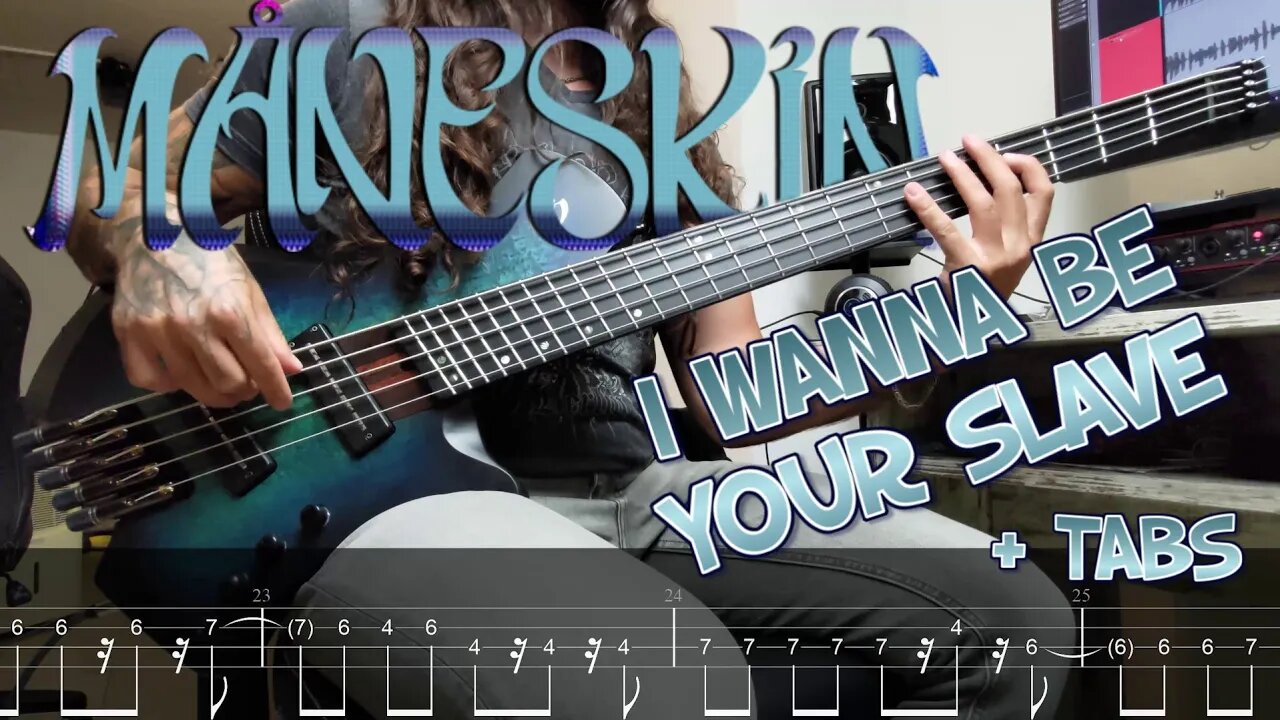 MÅNESKIN - I Wanna Be Your Slave (Bass Cover + Tabs)