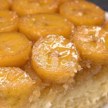 Banana Coconut Upside-Down Cake