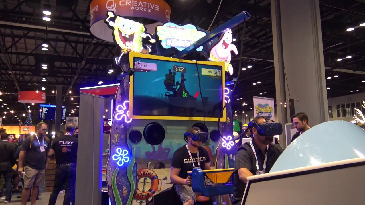 VR & SpongeBob At The Creative Works IAAPA 2021 Booth