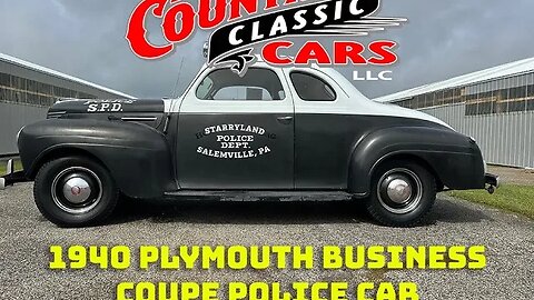 1940 Plymouth Business Coupe Police Car