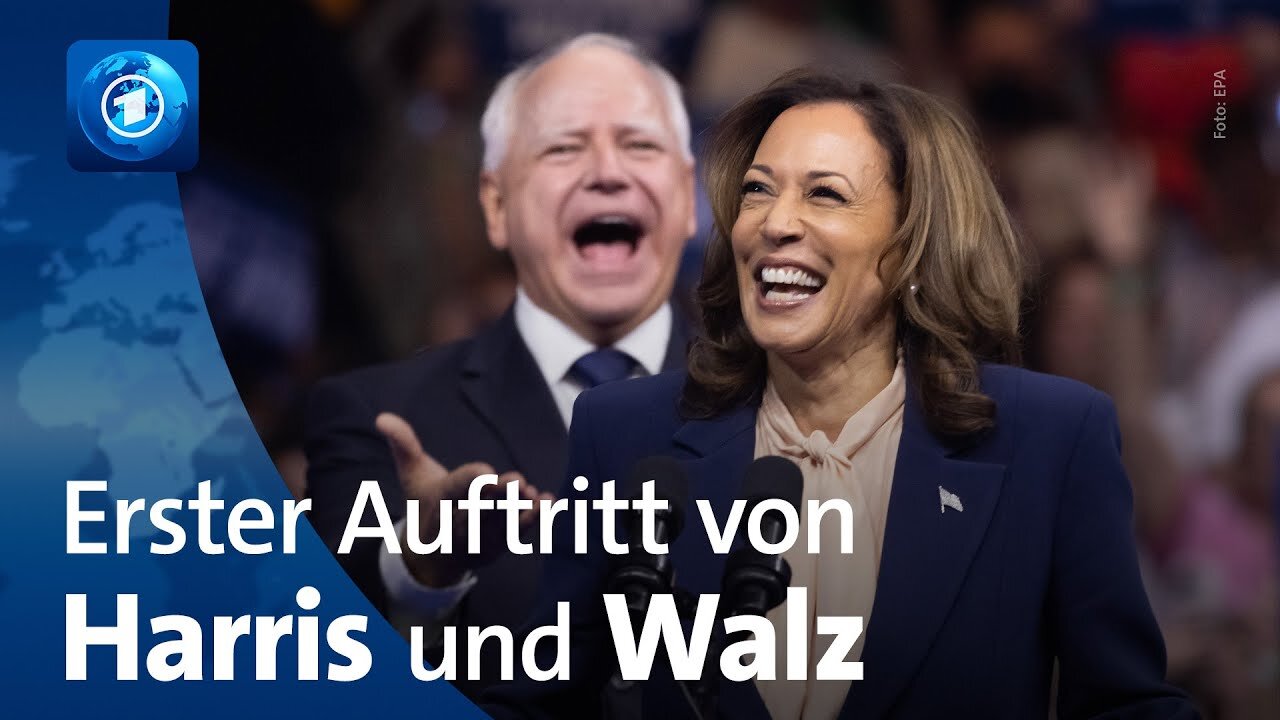 US-Präsidentschaftswahl: Harris und Walz treten erstmals zusammen auf | NACH24